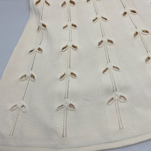 Zimmermann Rhiannon Pointelle Cream Sweater Dress Size 2 / US 8 NWT $750 - Picture 7 of 11